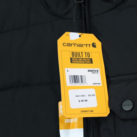 Carhartt Montana Insulated Loose Fit Vest Mens Size Large Black NEW - Picture 5 of 6